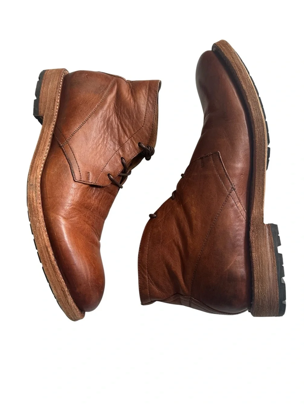 Frye Bowery Chukka Boots Oiled Leather Goodyear Welted Size 10.5